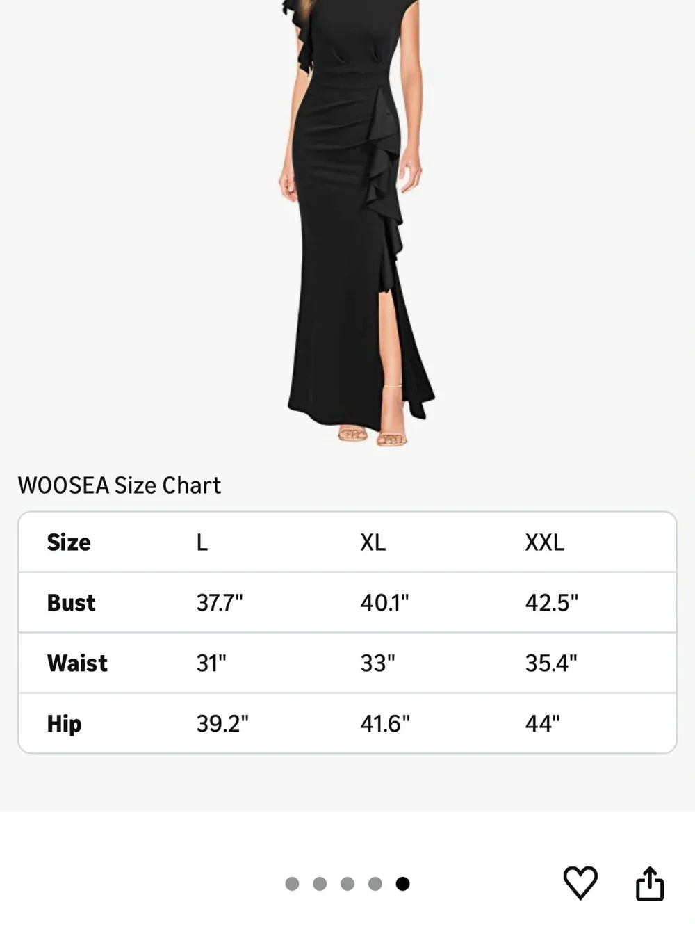 Black Ruffle-Front Maxi Dress - Picture 3 of 3